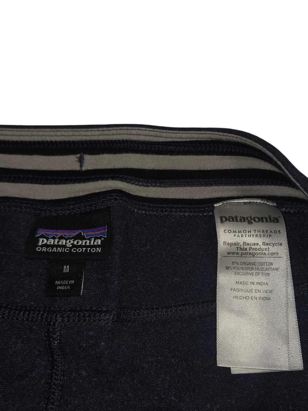 Patagonia Womens Ahnya joggers Navy Blue organic cotton M drawstring sp17 - Picture 3 of 7